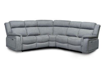 Lindy Electric Recliner Sofa Grey Large Corner at Dreamy furniture store