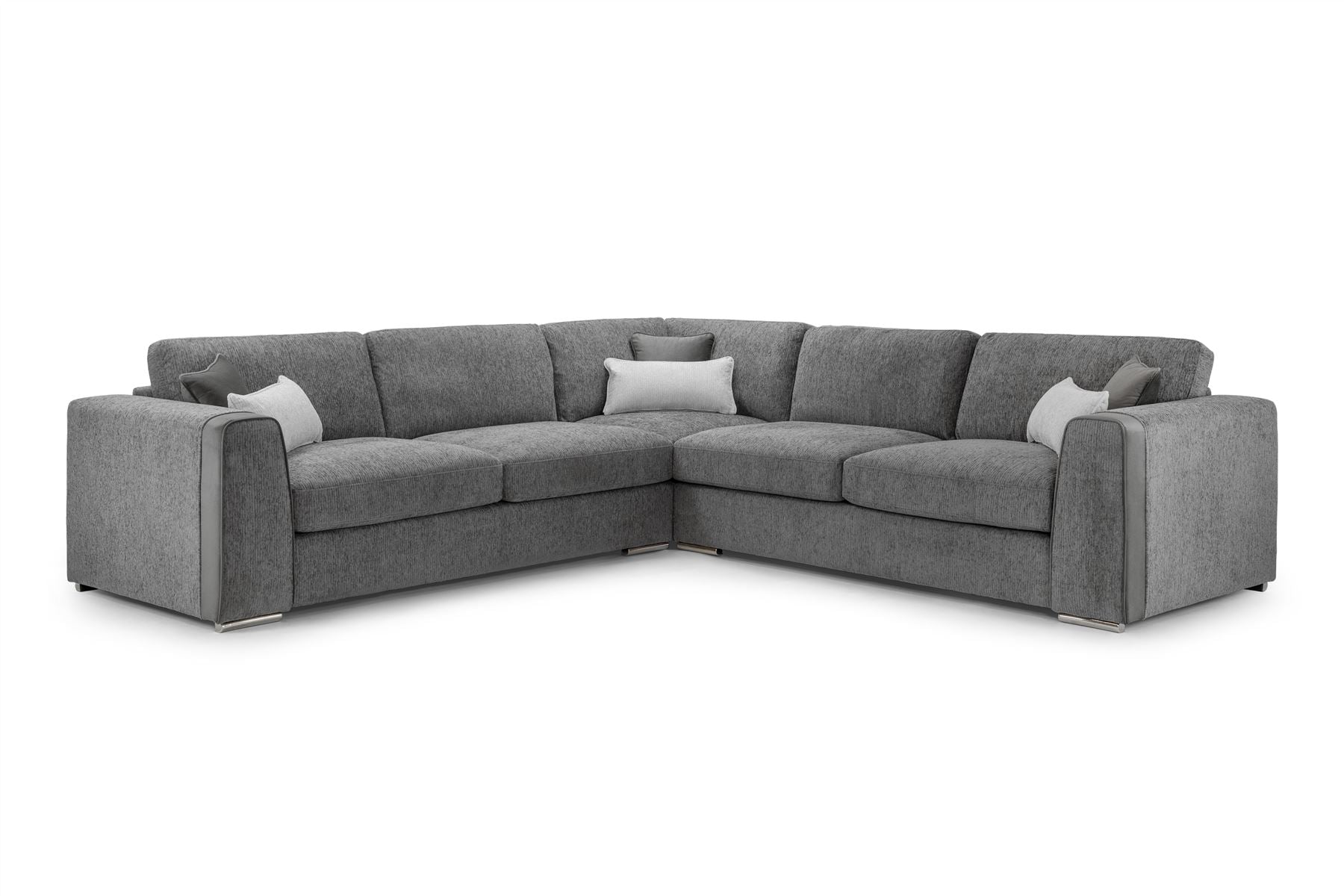 Natalie Grey Large Corner sofa at Dreamy – W308 x L308 x D102 x H91cm with free Isle of Man and UK delivery