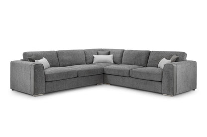 Natalie Grey Large Corner sofa at Dreamy – W308 x L308 x D102 x H91cm with free Isle of Man and UK delivery