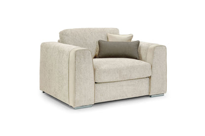 Natalie Beige Armchair with dimensions W140 x D103 x H90cm | Seat height 50cm | Seat depth 70cm | Seat width 85cm - Dreamy UK and Isle of Man