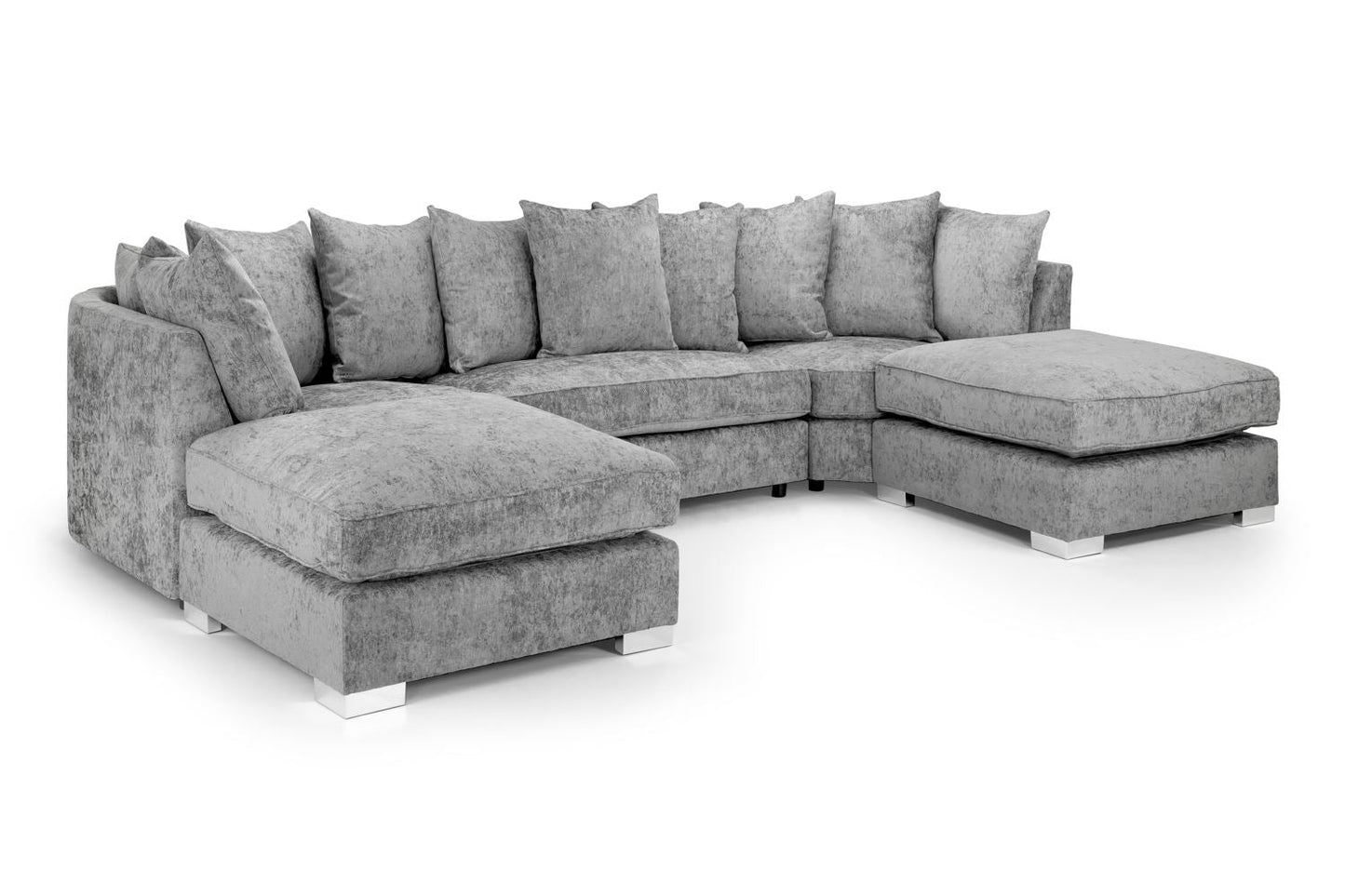 Bianco Scatterback Sofa Platinum U Shape Corner