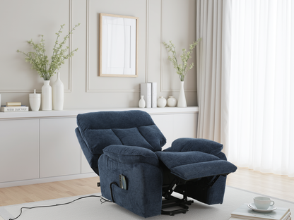Colette Rise and Recline Massage Chair Blue - premium furniture with free Isle of Man and UK delivery