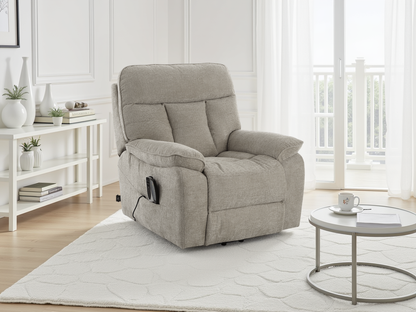 Colette Rise and Recline Massage Chair Grey - premium furniture with free Isle of Man and UK delivery