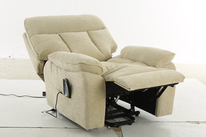 Colette Rise and Recline Massage Chair Beige - premium furniture with free Isle of Man and UK delivery