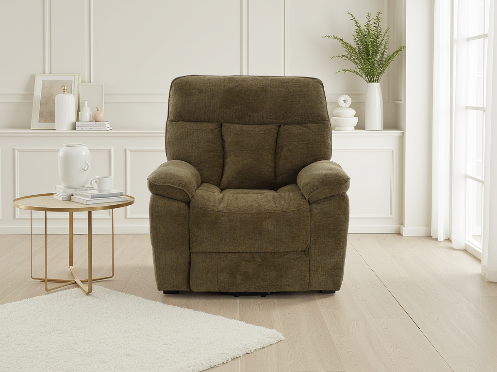 Colette Rise and Recline Massage Chair Brown - premium furniture with free Isle of Man and UK delivery