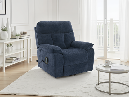 Colette Rise and Recline Massage Chair Blue - premium furniture with free Isle of Man and UK delivery