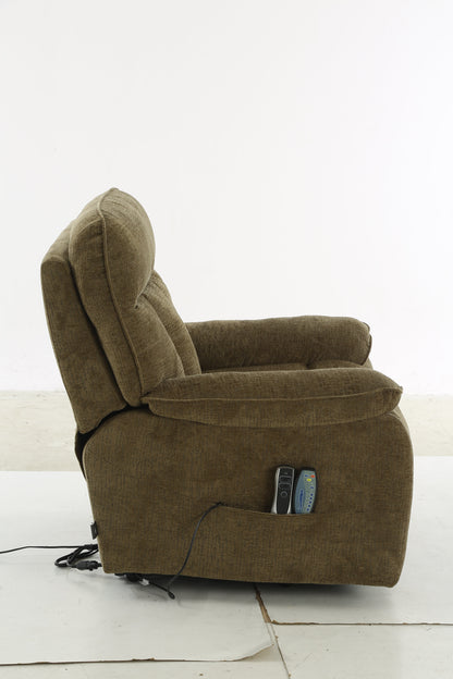Colette Rise and Recline Massage Chair Brown - premium furniture with free Isle of Man and UK delivery