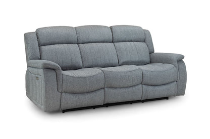 Lindy Electric Recliner Sofa Grey 3 Seater at Dreamy furniture store