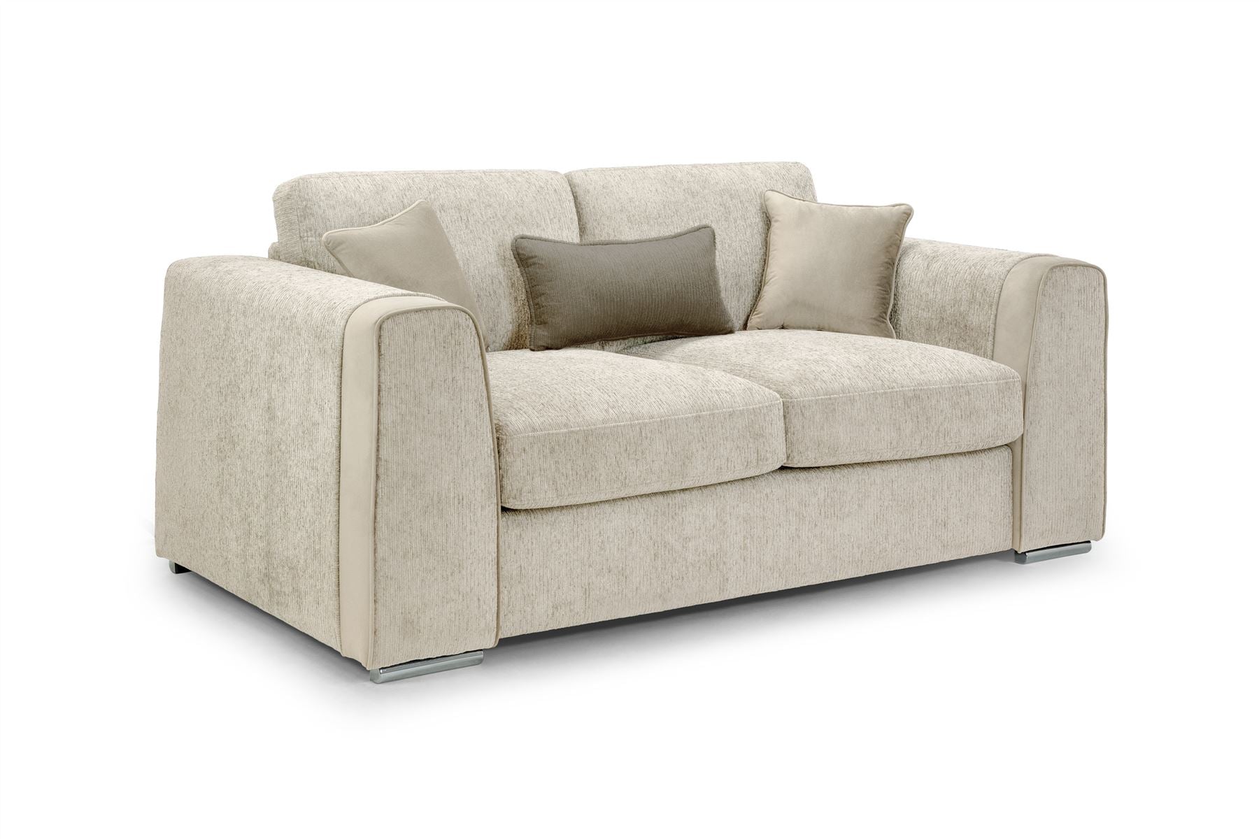 Natalie Beige 2 Seater sofa at Dreamy – W195 x D103 x H90cm with free Isle of Man and UK delivery