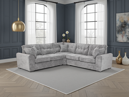 Maxine Sofa Grey Large Corner - premium furniture with free Isle of Man and UK delivery