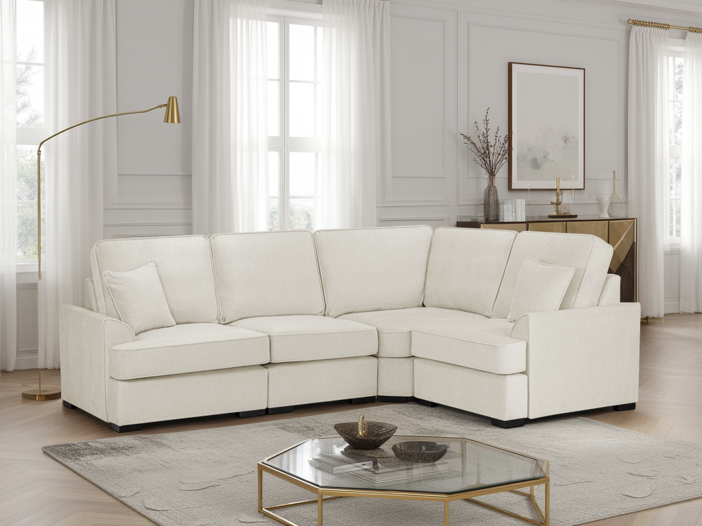 Fuvella Sofa Beige Universal Corner from Dreamy - sofa with free Isle of Man and UK delivery