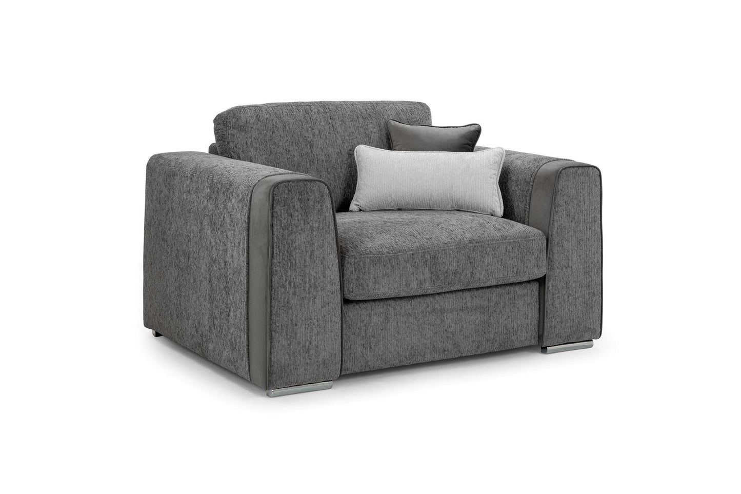 Natalie Grey Armchair sofa at Dreamy – W140 x D103 x H90cm with free Isle of Man and UK delivery