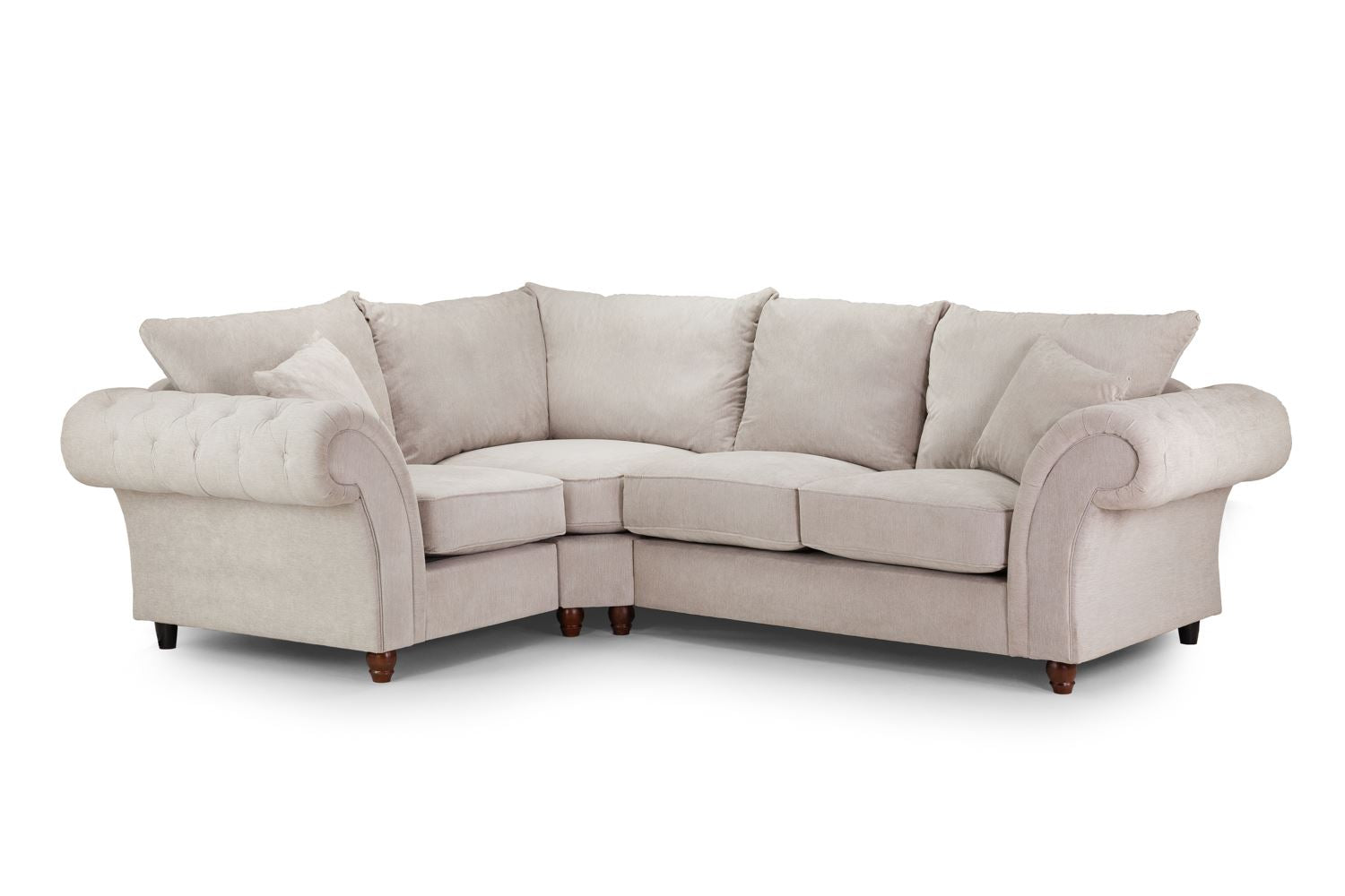 Willow Stone Left Hand Facing Corner sofa - premium fullback sofa with UK and Isle of Man delivery