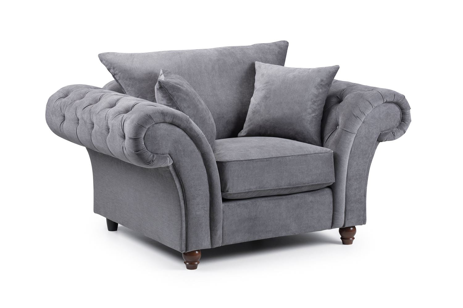 Willow Grey Armchair sofa - premium fullback sofa with UK and Isle of Man delivery