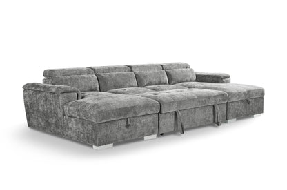Alto Sofabed Grey U Shape Corner from Dreamy - sofa with free Isle of Man and UK delivery