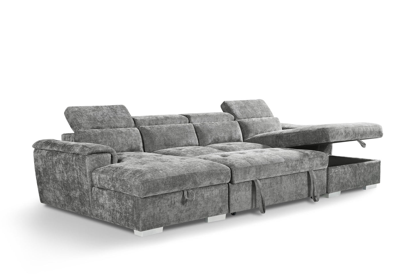 Alto Sofabed Grey U Shape Corner from Dreamy - sofa with free Isle of Man and UK delivery