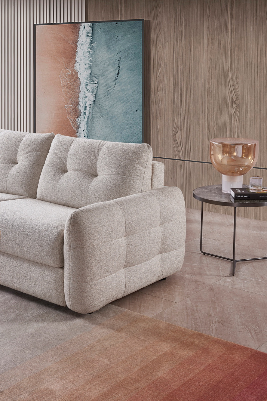 Atora Sofabed Beige 3 Seater - compact sofa bed - Dreamy furniture