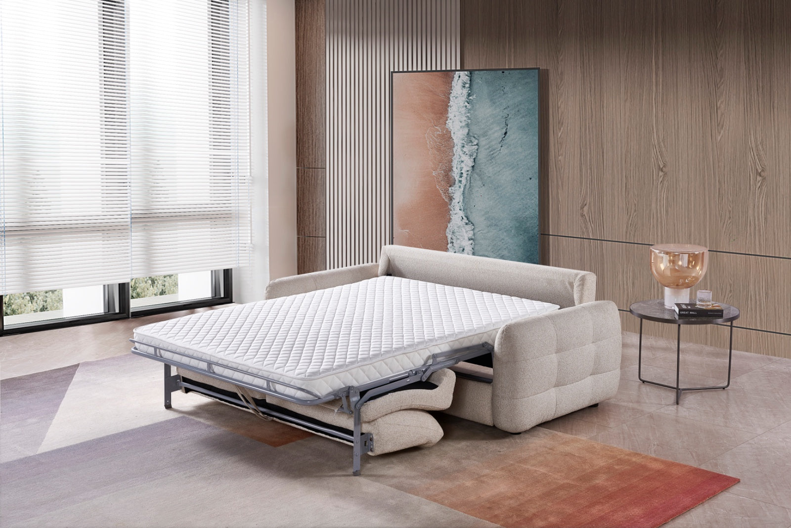 Atora Sofabed Grey 3 Seater - compact sofa bed - Dreamy furniture