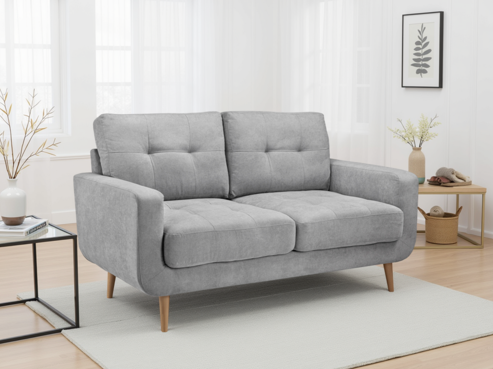 Aurora Sofa Grey 2 Seater at Dreamy