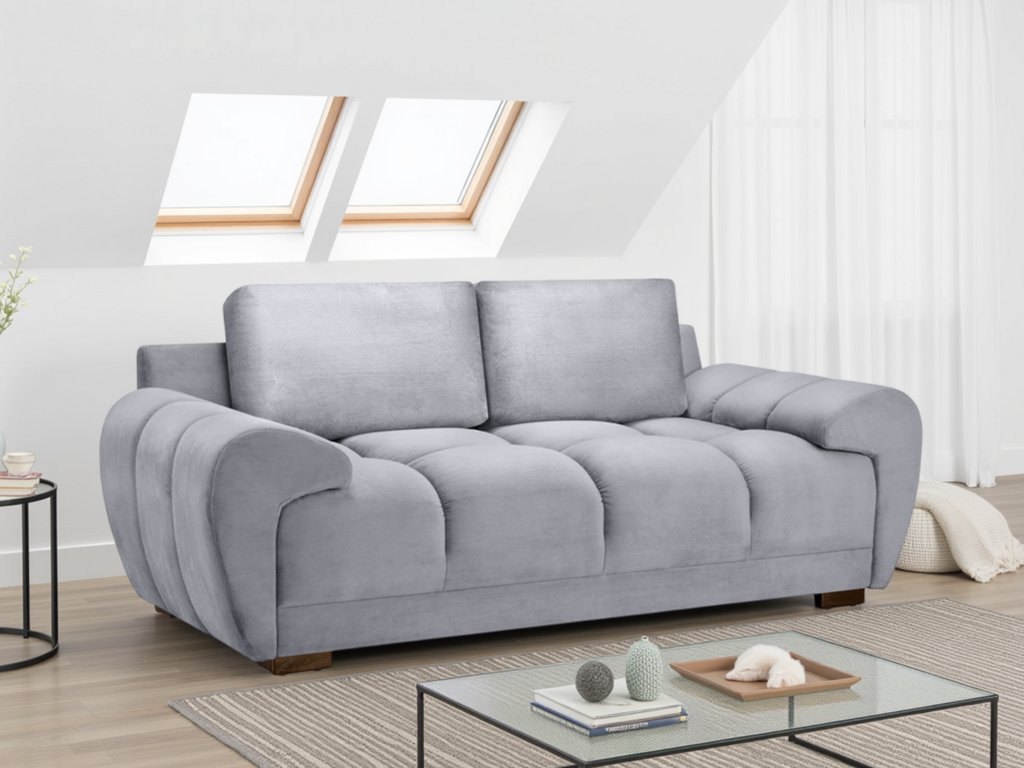 Azura Sofa Grey 2 Seater at Dreamy furniture store