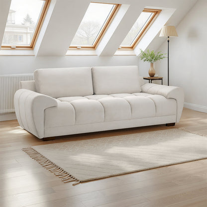 Azzuro Sofa Cream 3 Seater