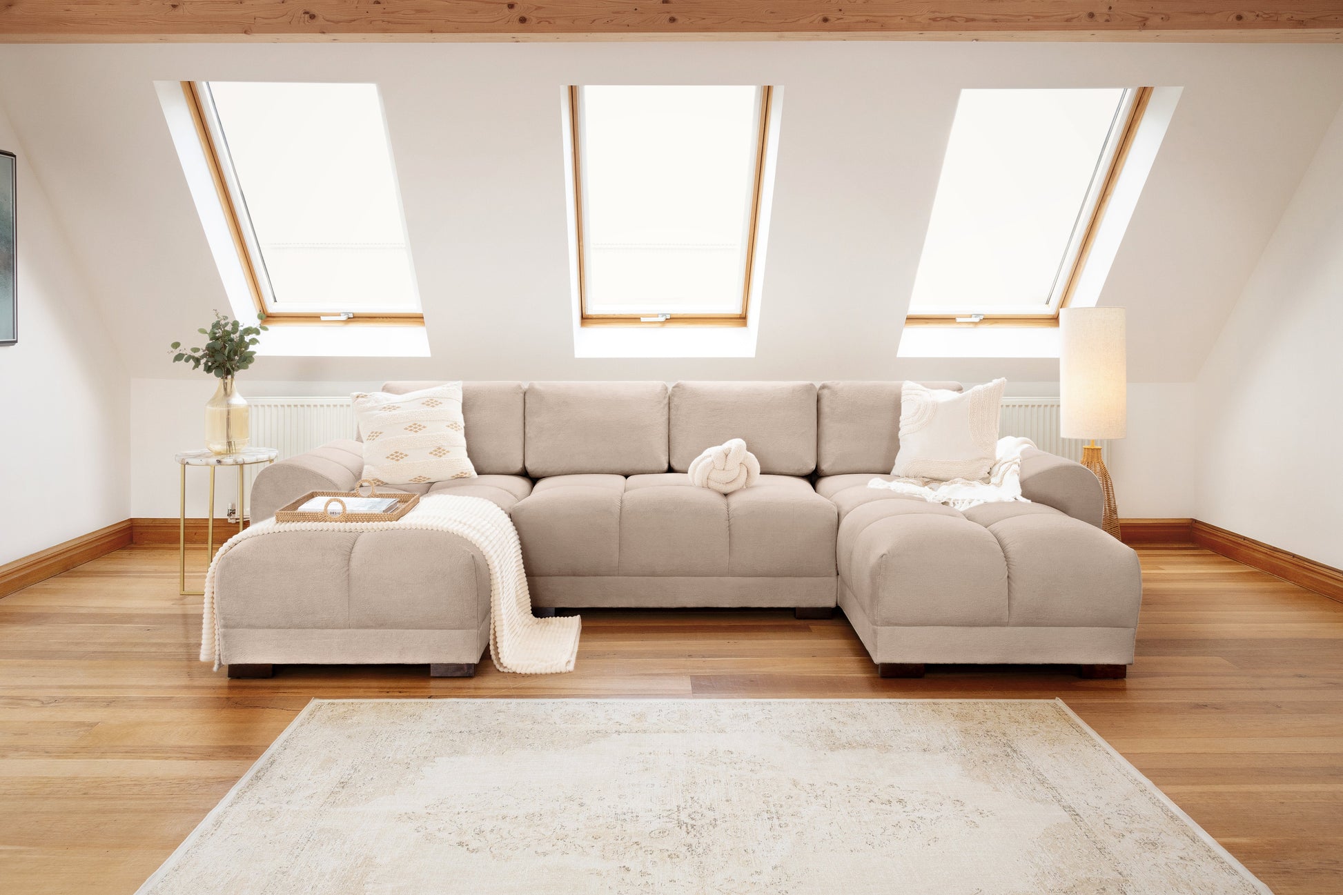Azura Sofa Mocha U Shape Corner at Dreamy furniture store