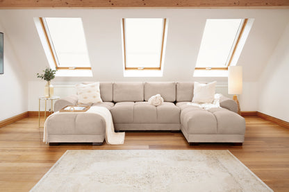 Azura Sofa Mocha U Shape Corner at Dreamy furniture store