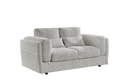 Barbi Sofa Grey 2 Seater - deep seat fabric sofa UK at Dreamy