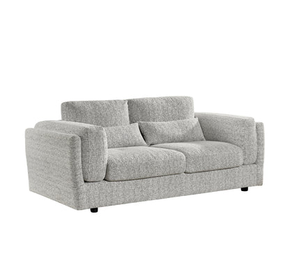 Barbi Sofa Grey 3 Seater - deep seat fabric sofa UK at Dreamy