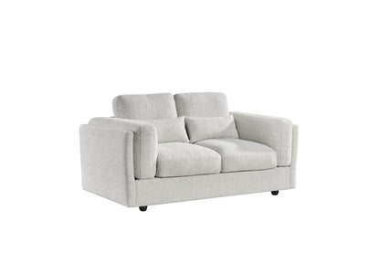 Barbi Sofa Beige 2 Seater - deep seat fabric sofa UK at Dreamy