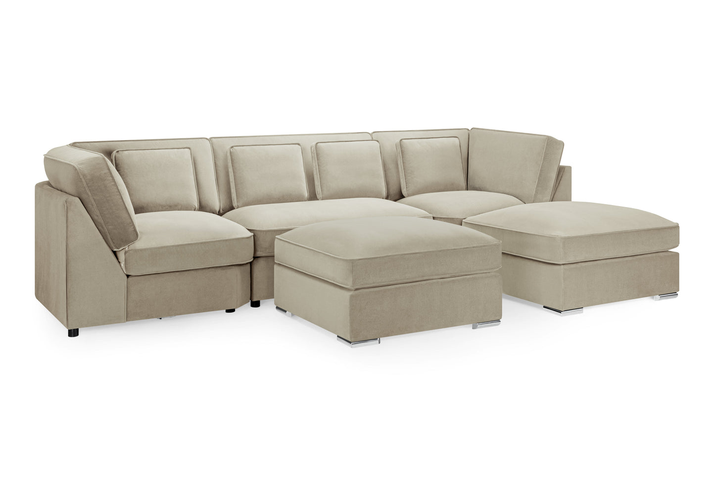 Bela Sofa Beige U Shape Corner from Dreamy - sofa with free Isle of Man and UK delivery