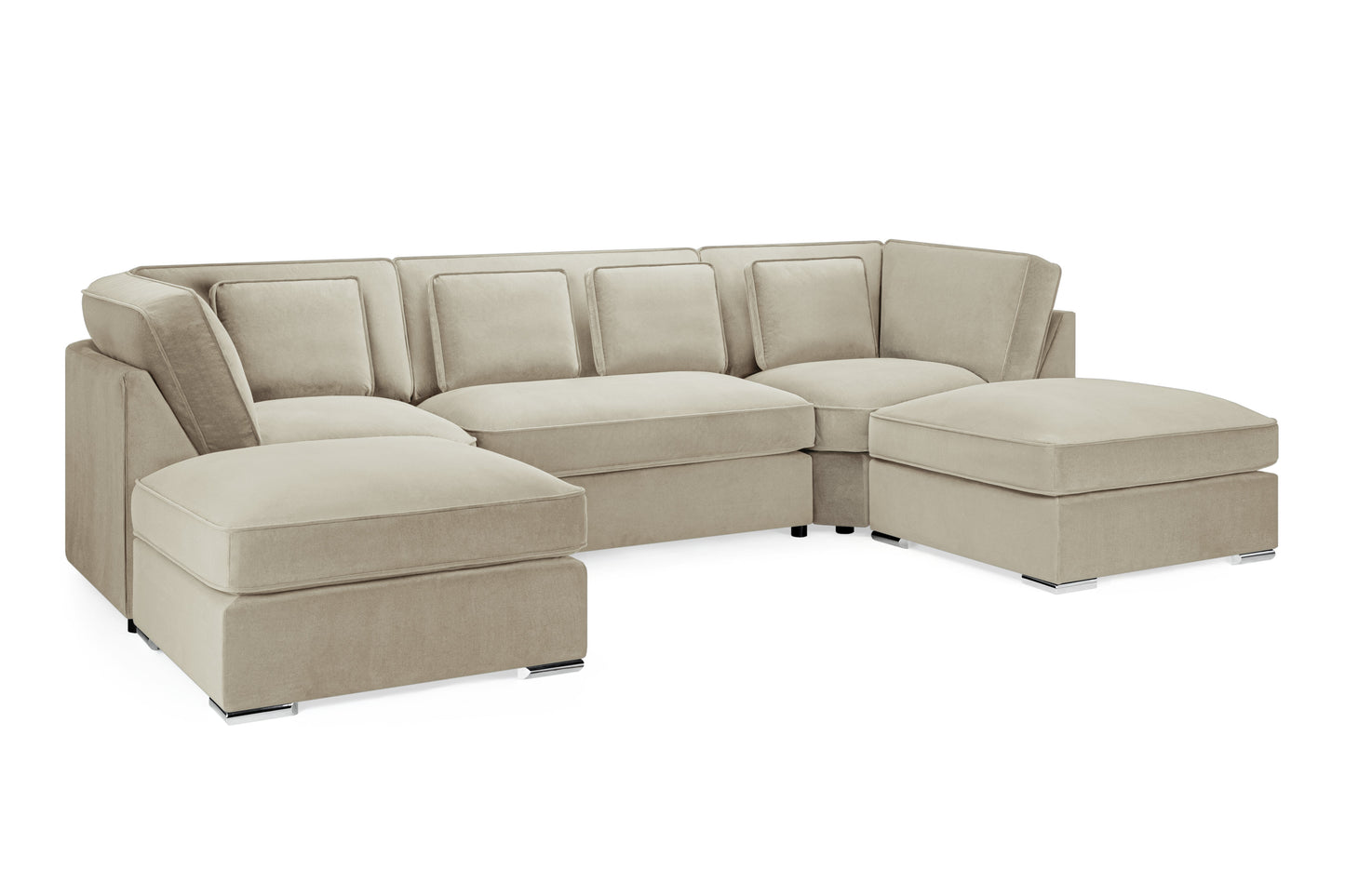 Bela Sofa Beige U Shape Corner from Dreamy - sofa with free Isle of Man and UK delivery