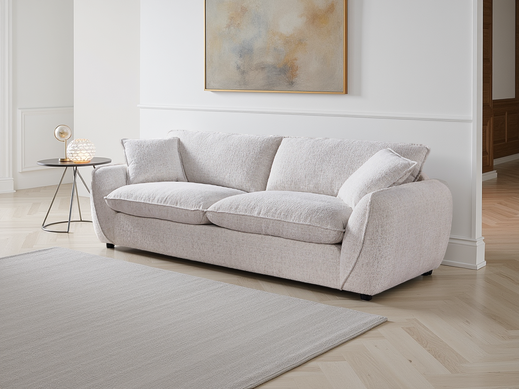Bethany Sofa Beige 3 Seater - modern fabric sofa - Dreamy furniture