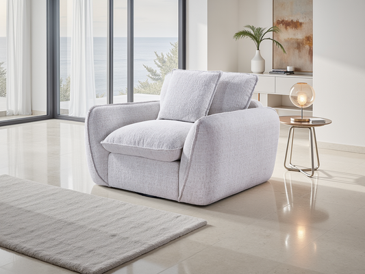 Bethany Sofa Beige Armchair - modern fabric sofa - Dreamy furniture