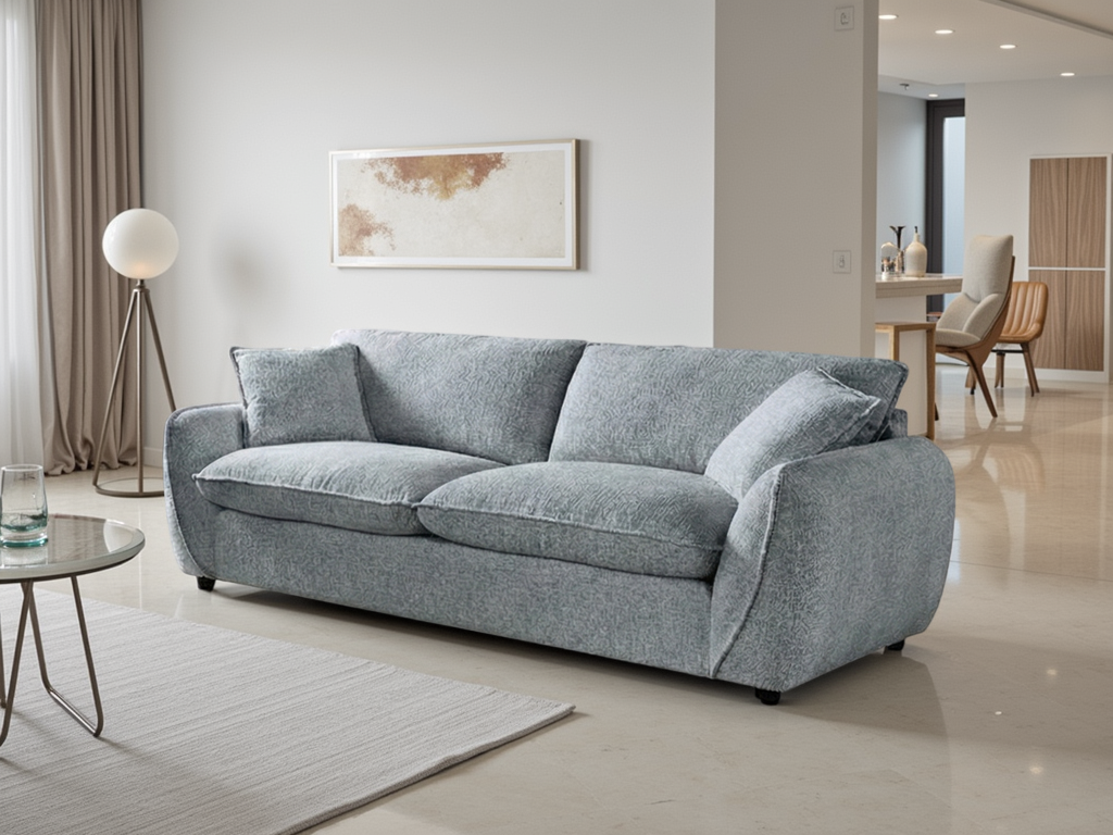 Bethany Sofa Grey 3 Seater - modern fabric sofa - Dreamy furniture