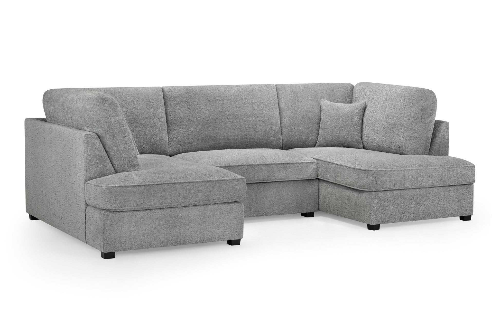 Cara Sofa Boucle Grey U Shape Corner at Dreamy furniture store