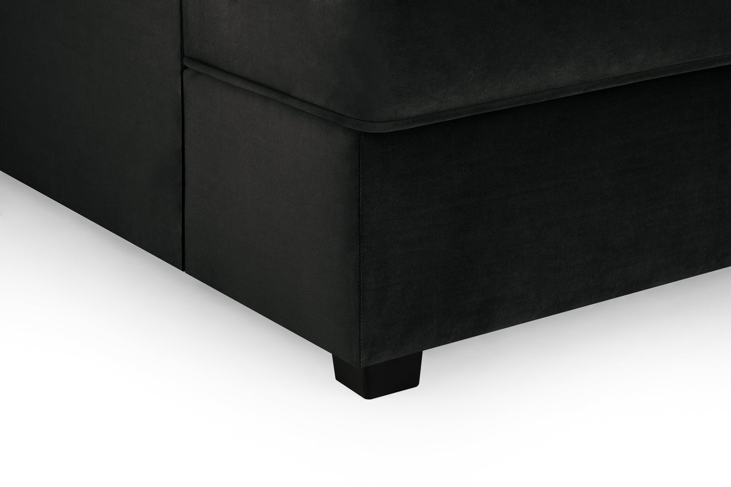 Cara Sofa Plush Black U Shape Corner from Dreamy - sofa with free Isle of Man and UK delivery
