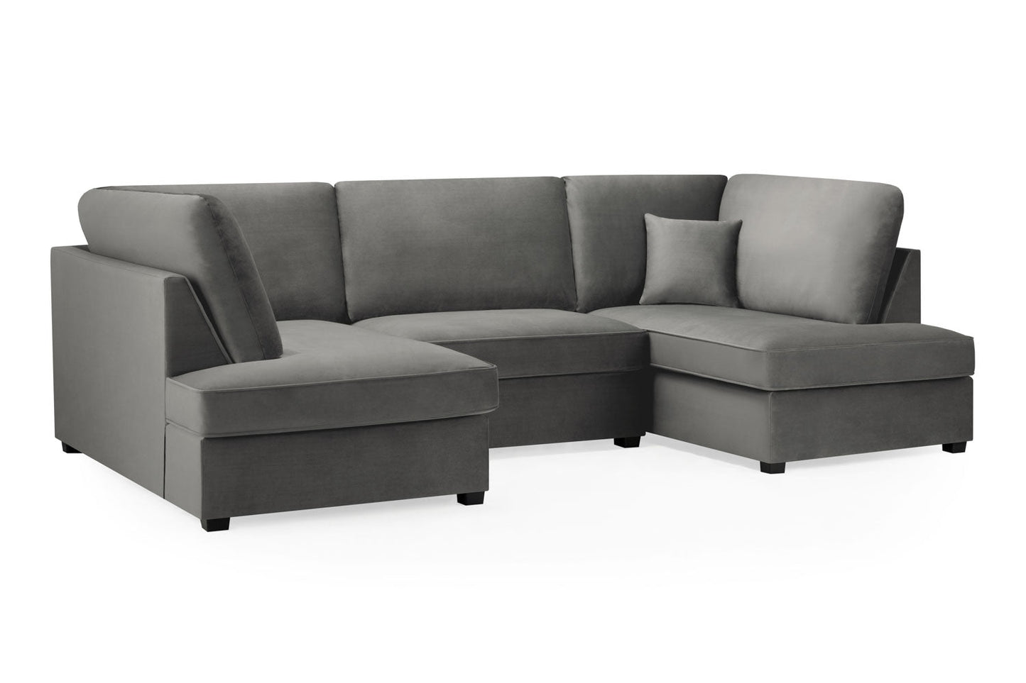 Cara Sofa Plush Grey U Shape Corner at Dreamy furniture store