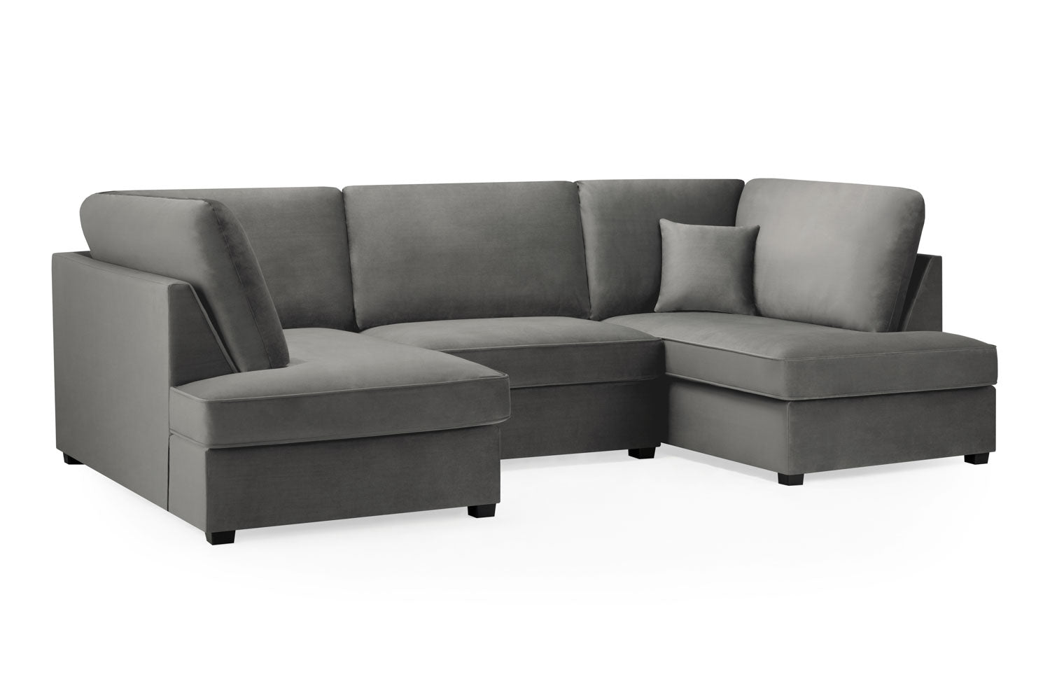 Cara Sofa Plush Grey U Shape Corner at Dreamy furniture store