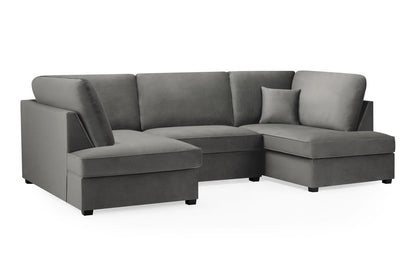 Cara Sofa Plush Grey U Shape Corner at Dreamy furniture store