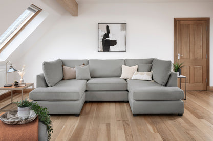 Cara Classic Sofa Grey U Shape Corner
