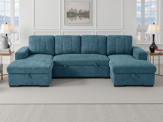 Cosmo Sofabed Blue U Shape Corner - Cosmo sofa range - Dreamy furniture Isle of Man and UK