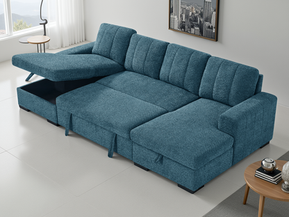 Cosmo Sofabed Blue U Shape Corner - Cosmo sofa range - Dreamy furniture Isle of Man and UK