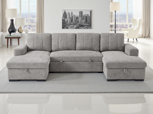 Cosmo Sofabed Grey U Shape Corner - Cosmo sofa range - Dreamy furniture Isle of Man and UK