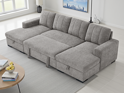 Cosmo Sofabed Grey U Shape Corner - Cosmo sofa range - Dreamy furniture Isle of Man and UK