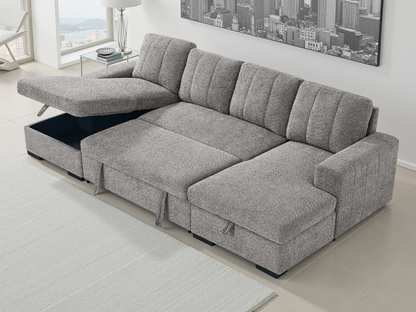 Cosmo Sofabed Grey U Shape Corner - Cosmo sofa range - Dreamy furniture Isle of Man and UK