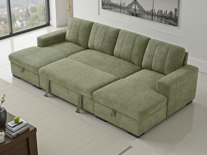 Cosmo Sofabed Green U Shape Corner - Cosmo sofa range - Dreamy furniture Isle of Man and UK