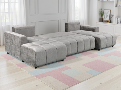Shelby Luxury Grey U Shape Corner Sofabed - Shelby Luxury Grey U Shape Corner Sofabed sofa bed Isle of Man UK delivery