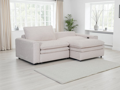 Flo Cloud Beige Electric Sofa - premium furniture with free Isle of Man and UK delivery
