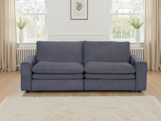 Flo Cloud Grey Electric Sofa - premium furniture with free Isle of Man and UK delivery